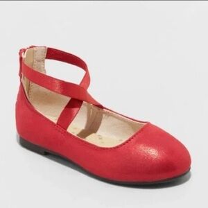 Cat & Jack Shiny Red Kids Dress Shoes